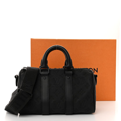 Louis Vuitton Monogram Taurillon Keepall Bandouliere 25 Black 10 of 10