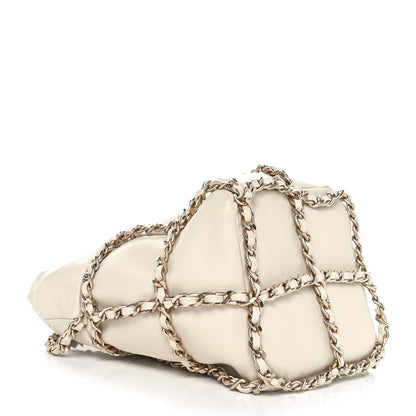 Chanel Lambskin Bucket Chain Drawstring Bag Beige 4 of 10