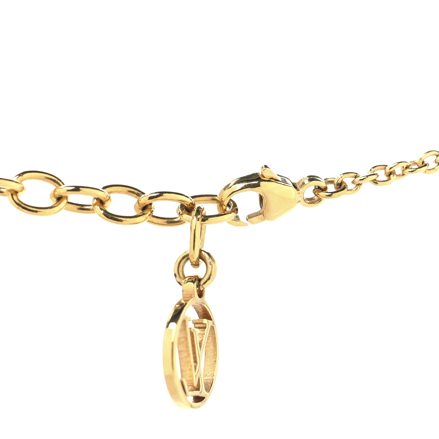 Louis Vuitton Essential V Necklace Gold 4 of 7