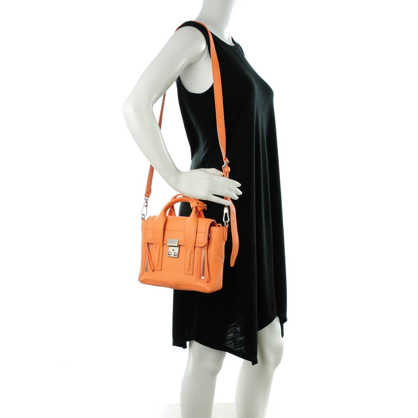 3.1 Textured Calfskin Mini Pashli Satchel Melon