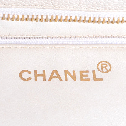 Chanel Caviar Medallion Tote White 6 of 7