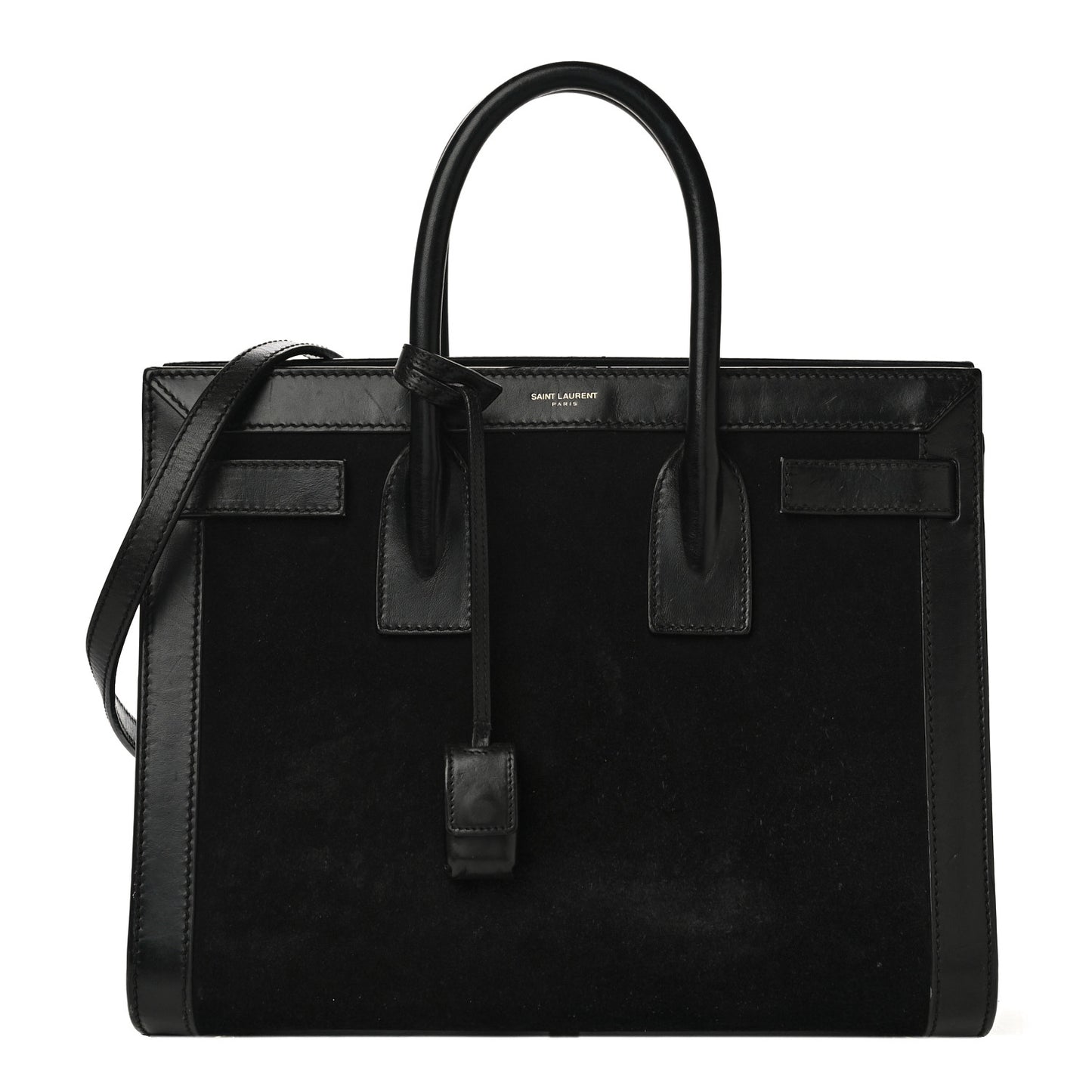 Suede Calfskin Small Sac De Jour Black