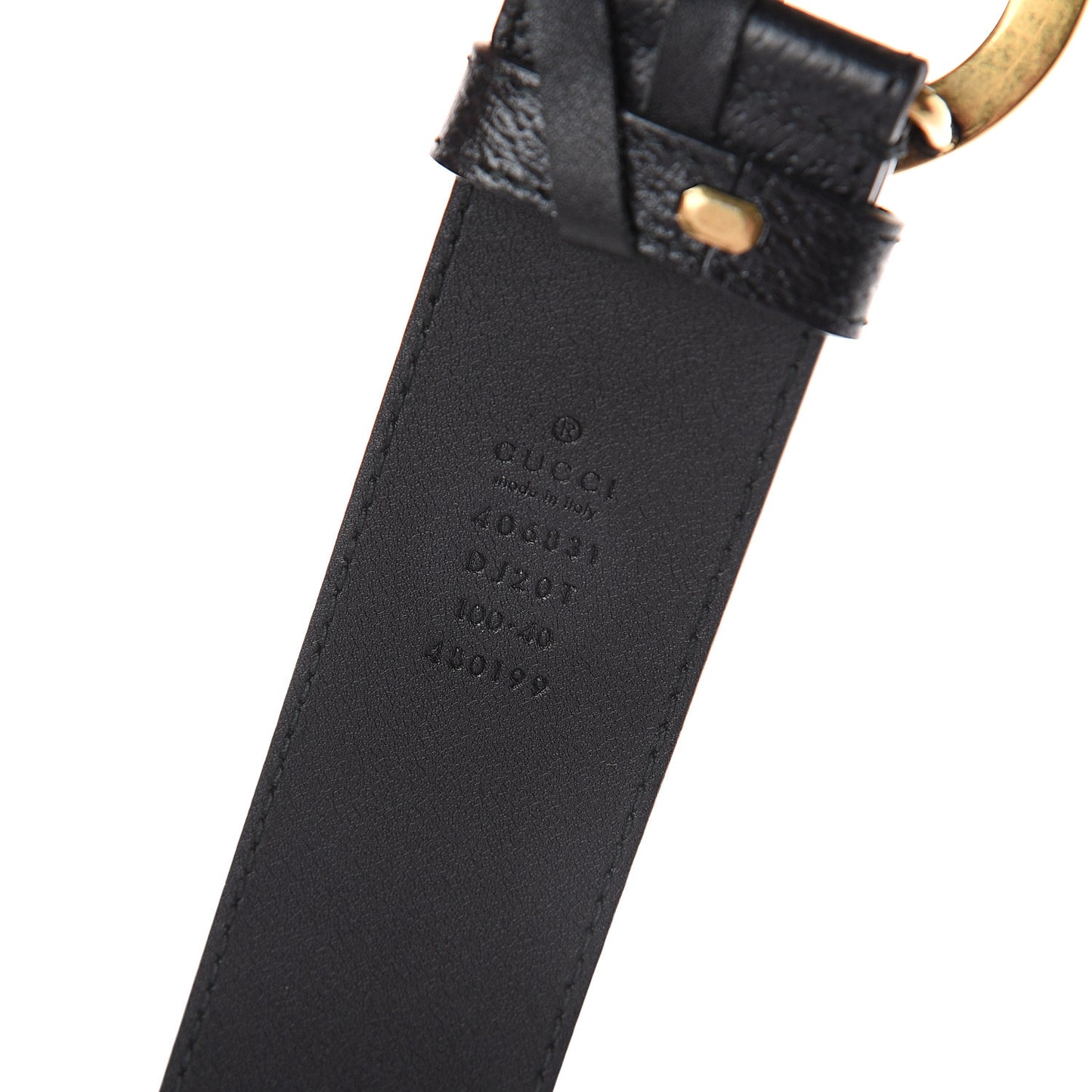 Textured Calfskin Double G 40mm Belt 100 40 Black