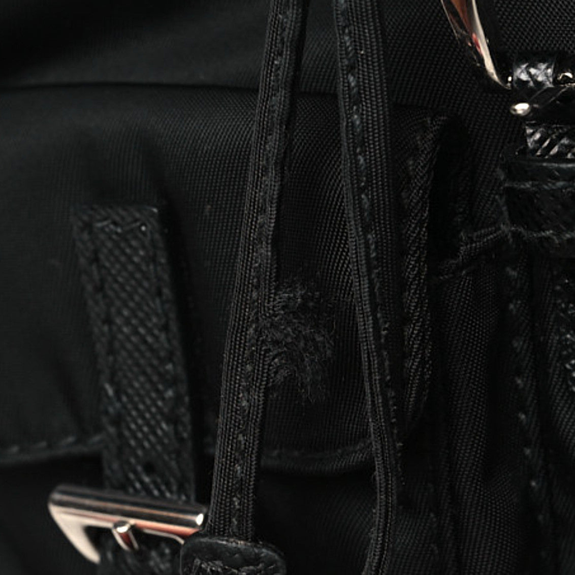 Nylon Vela Mini Crossbody Backpack Black