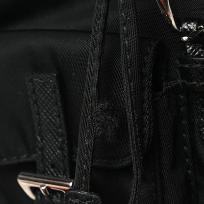 Prada Nylon Vela Mini Crossbody Backpack Black 13 of 13