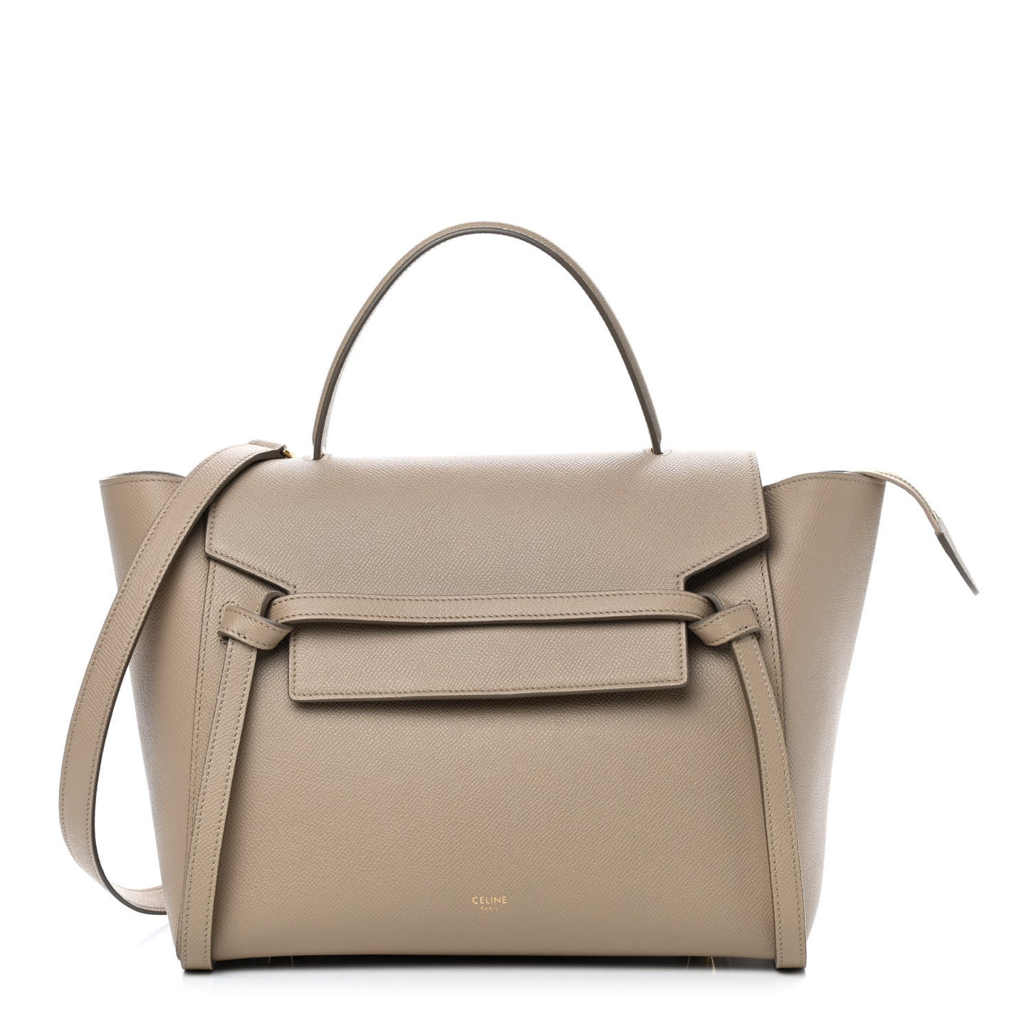 Grained Calfskin Mini Belt Bag Light Taupe