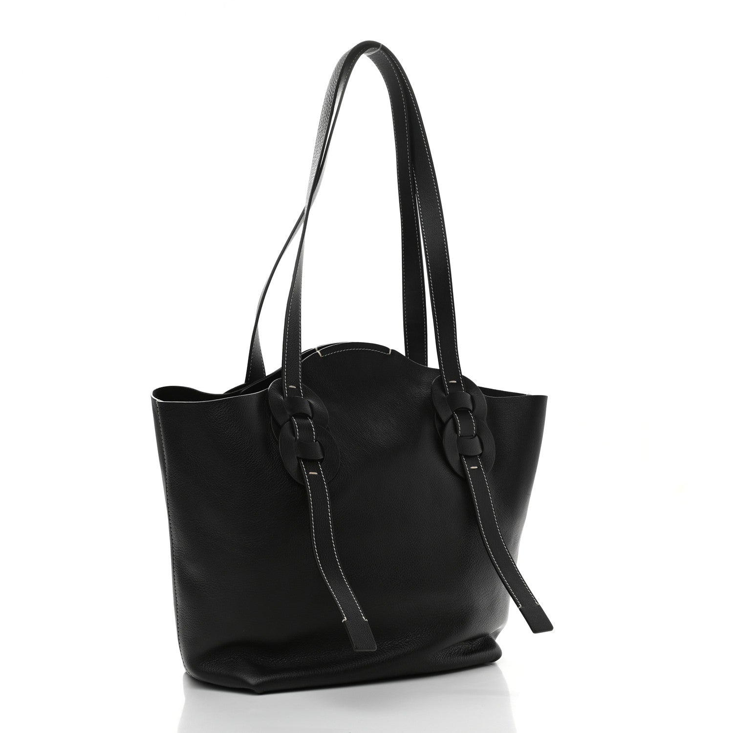 Chloe Small Grain Smooth Calfskin Medium Darryl Tote Black 3 of 9