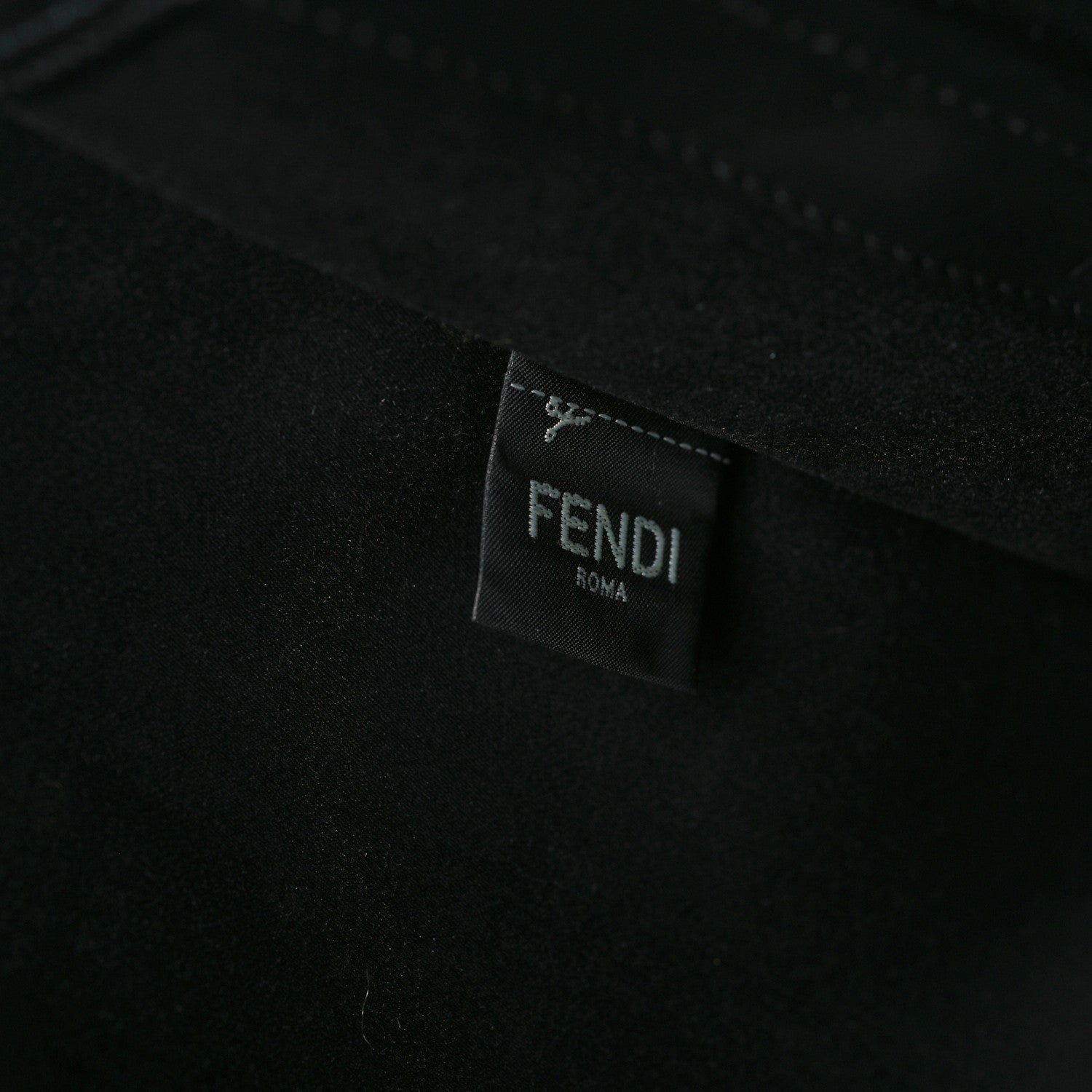 Fendi Glazed Fabric Vitello Century FF 1974 Stamp Patch Medium Peekaboo Defender Cover Mogano Panna Black 6 of 10