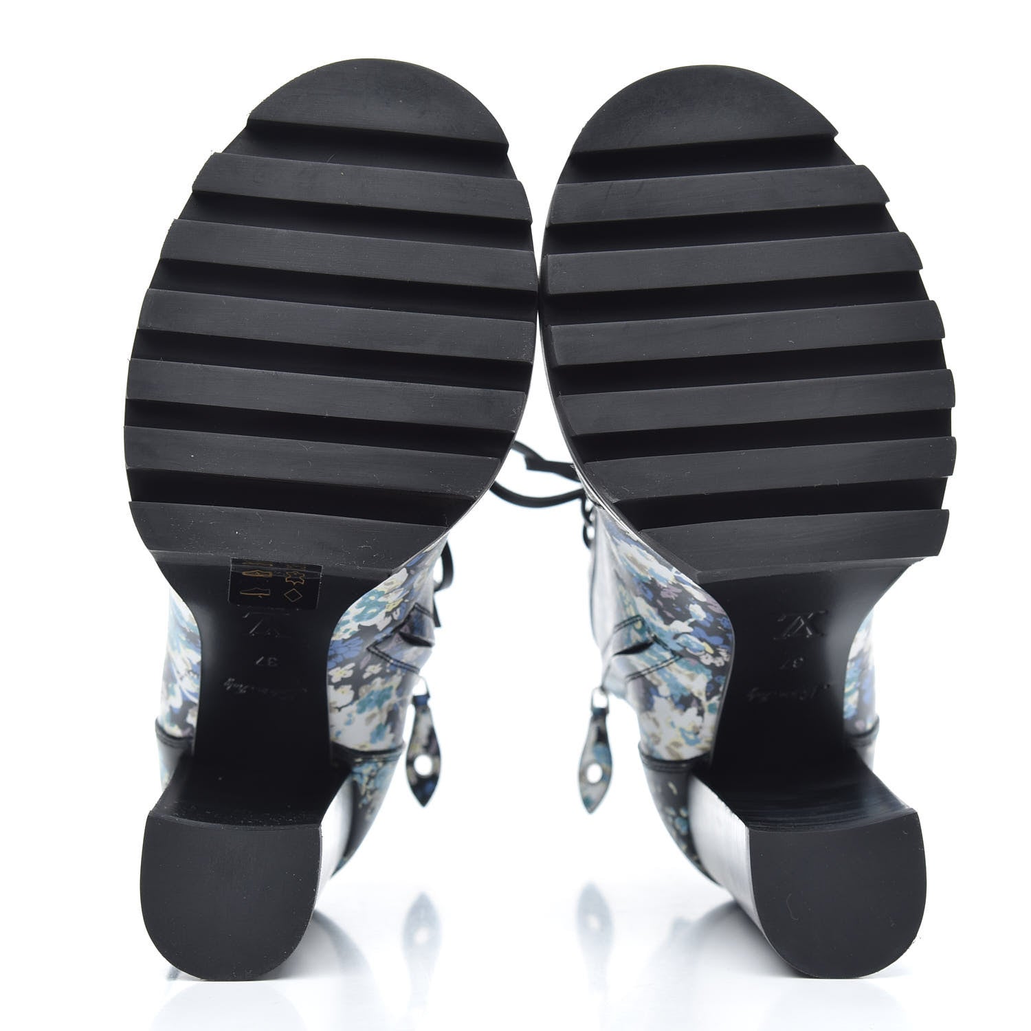 Louis Vuitton Calfskin Floral Star Trail Ankle Boots 37 Black 5 of 6