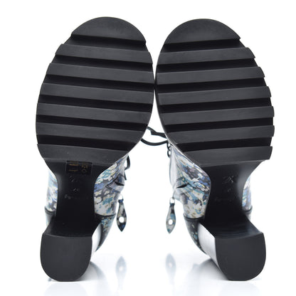 Louis Vuitton Calfskin Floral Star Trail Ankle Boots 37 Black 5 of 6