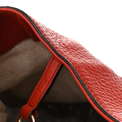 Gucci Pebbled Calfskin Medium Soho Shoulder Bag Red 13 of 13