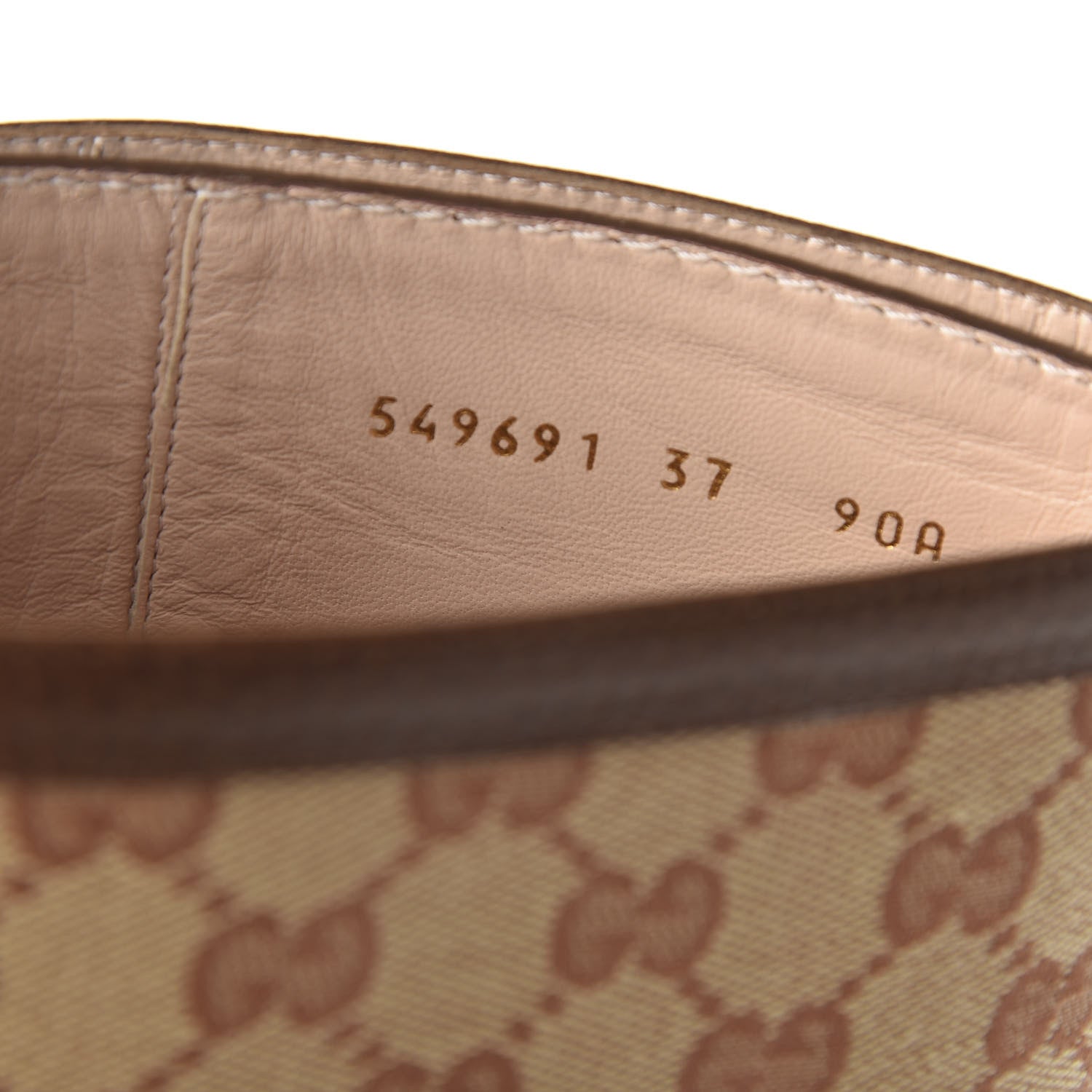 Gucci GG Monogram Calfskin Lola Tall Boots 37 Beige Ruggine Cuir 8 of 9