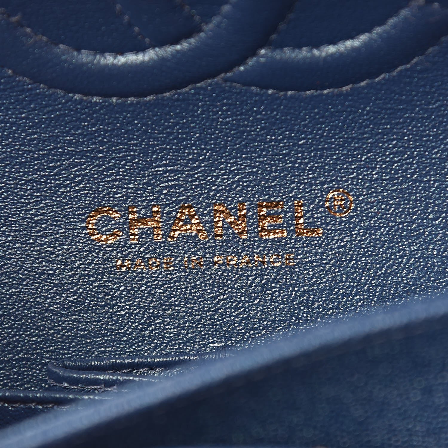 Chanel Iridescent Caviar Quilted Medium Double Flap Dark Blue 6 of 11