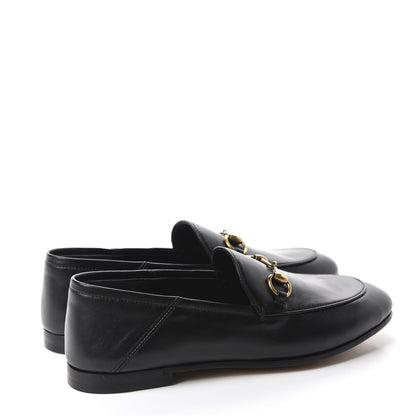 Gucci Lambskin Womens Brixton Horsebit Loafers 35.5 Black 4 of 10