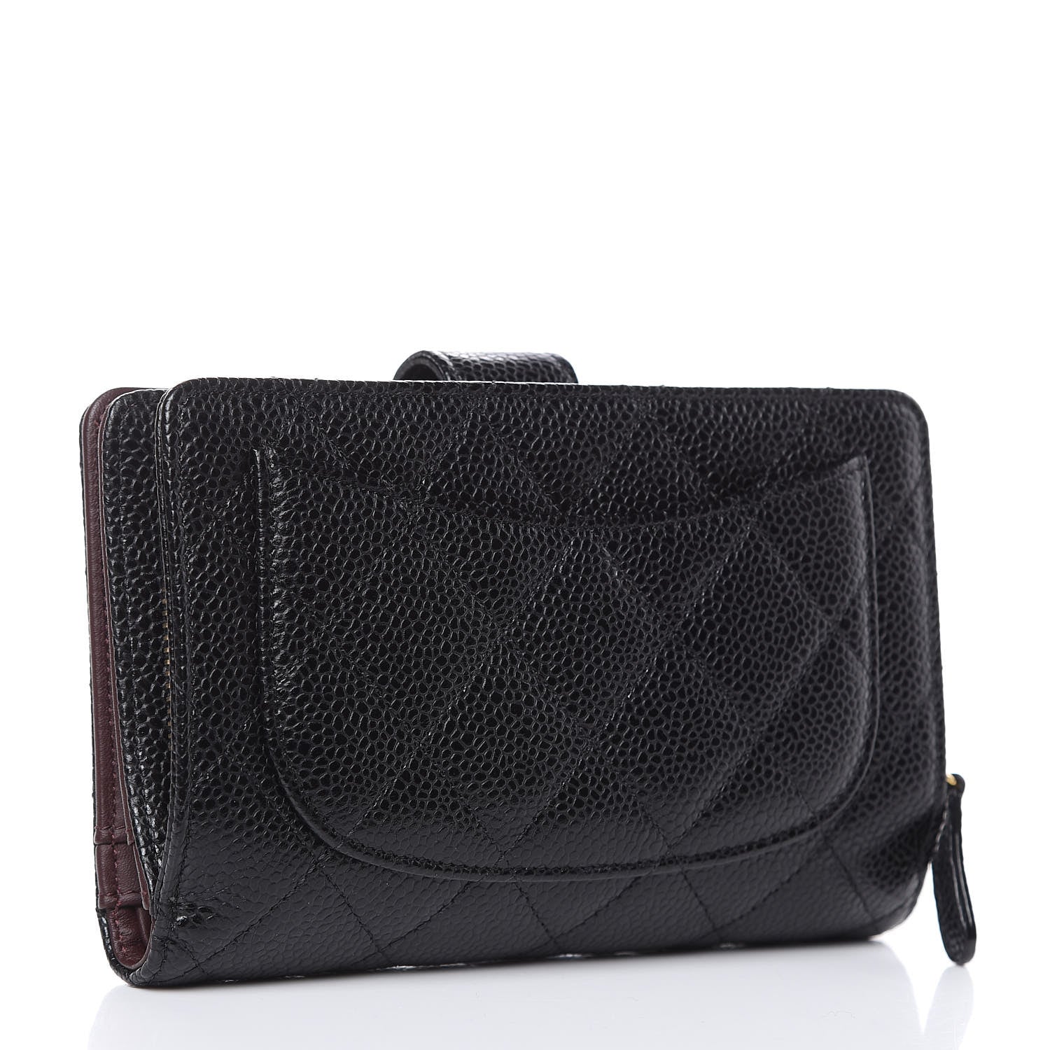 Chanel Caviar Quilted Zipped Pocket Wallet Black 3 of 10