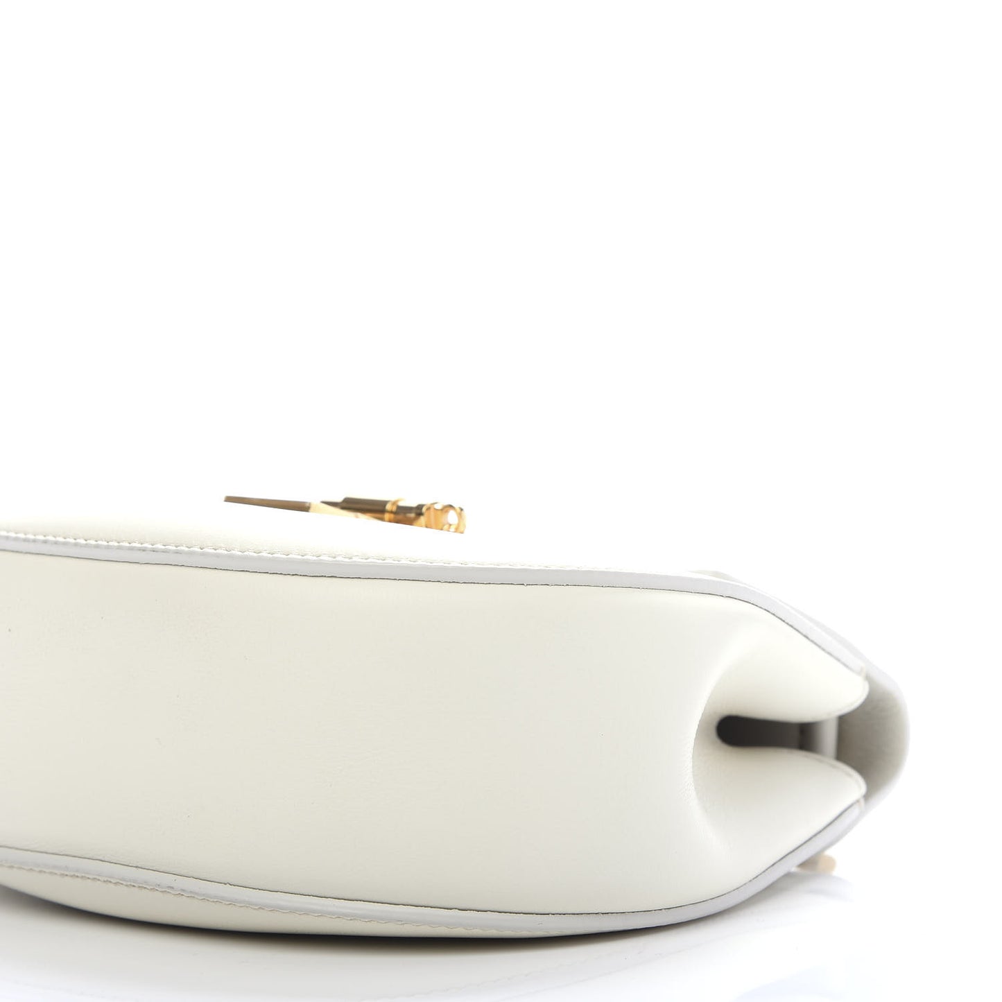 Calfskin Mini Drew Shoulder Bag White