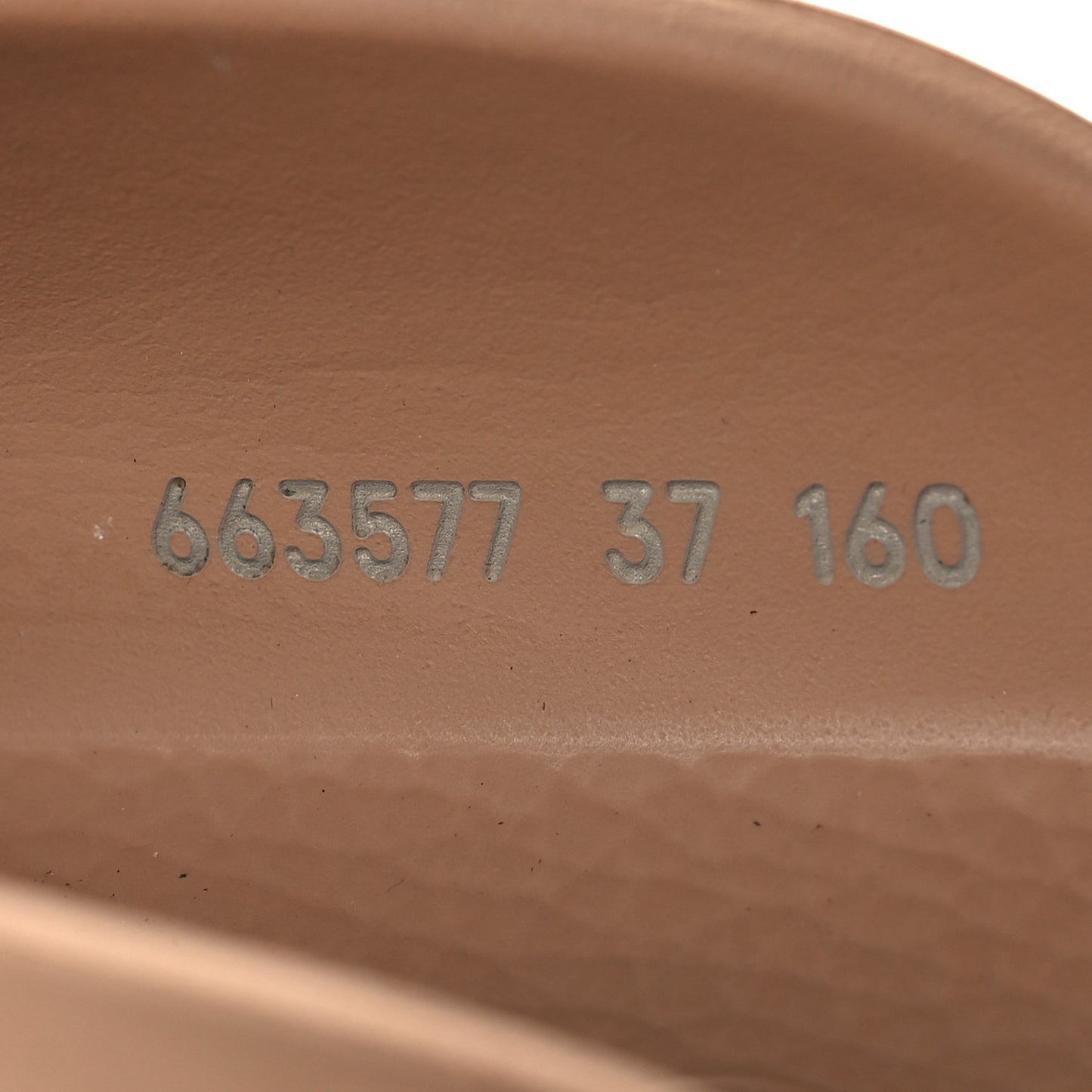 Rubber GG Monogram Perforated Elea Platform 55mm Lug Sole Sandals 37 Vintage Camel