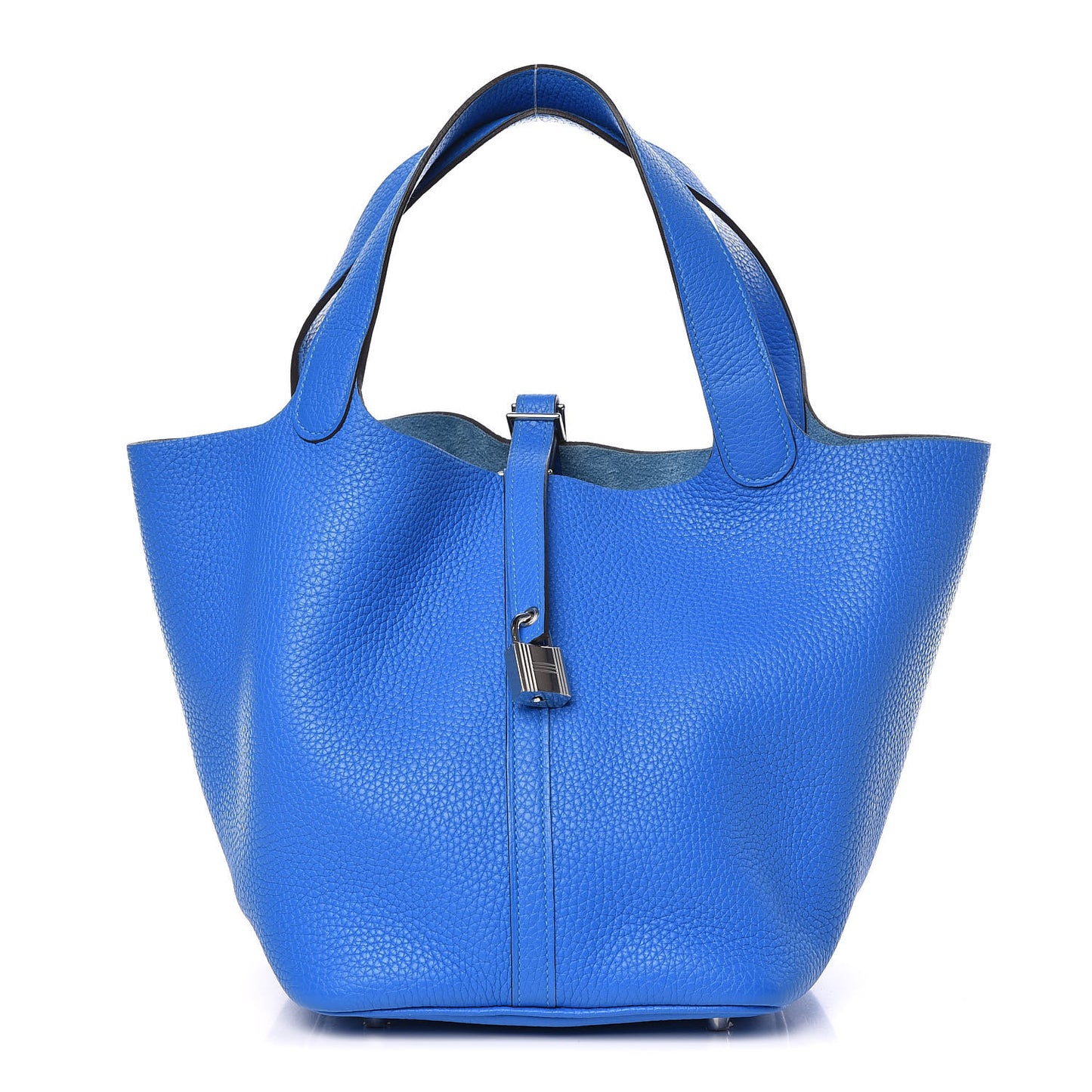 Taurillon Clemence Picotin Lock 22 MM Bleu Hydra