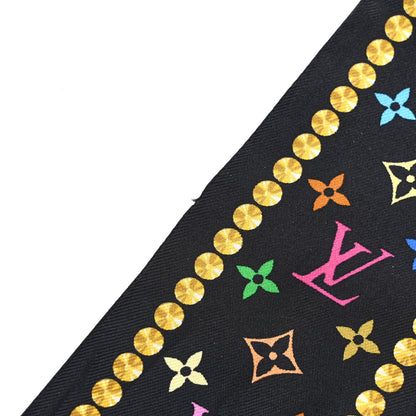 Louis Vuitton Silk Monogram Multicolor Bijou Bandeau Black 4 of 4