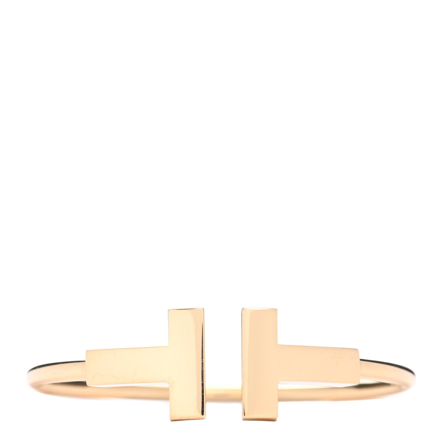 18K Yellow Gold T Wide Wire Bracelet