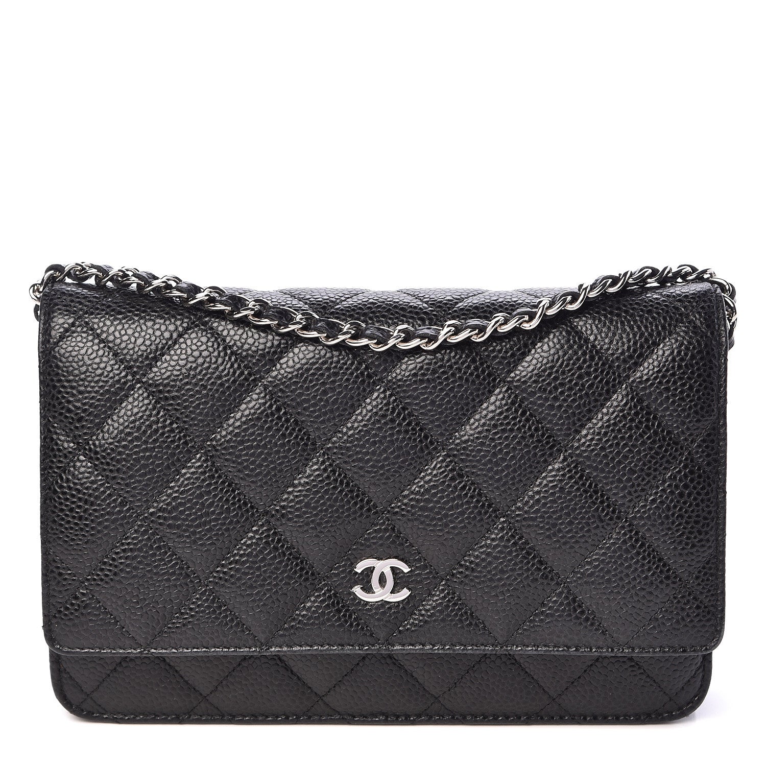 Chanel Caviar Quilted Wallet On Chain WOC Black 1 of 11