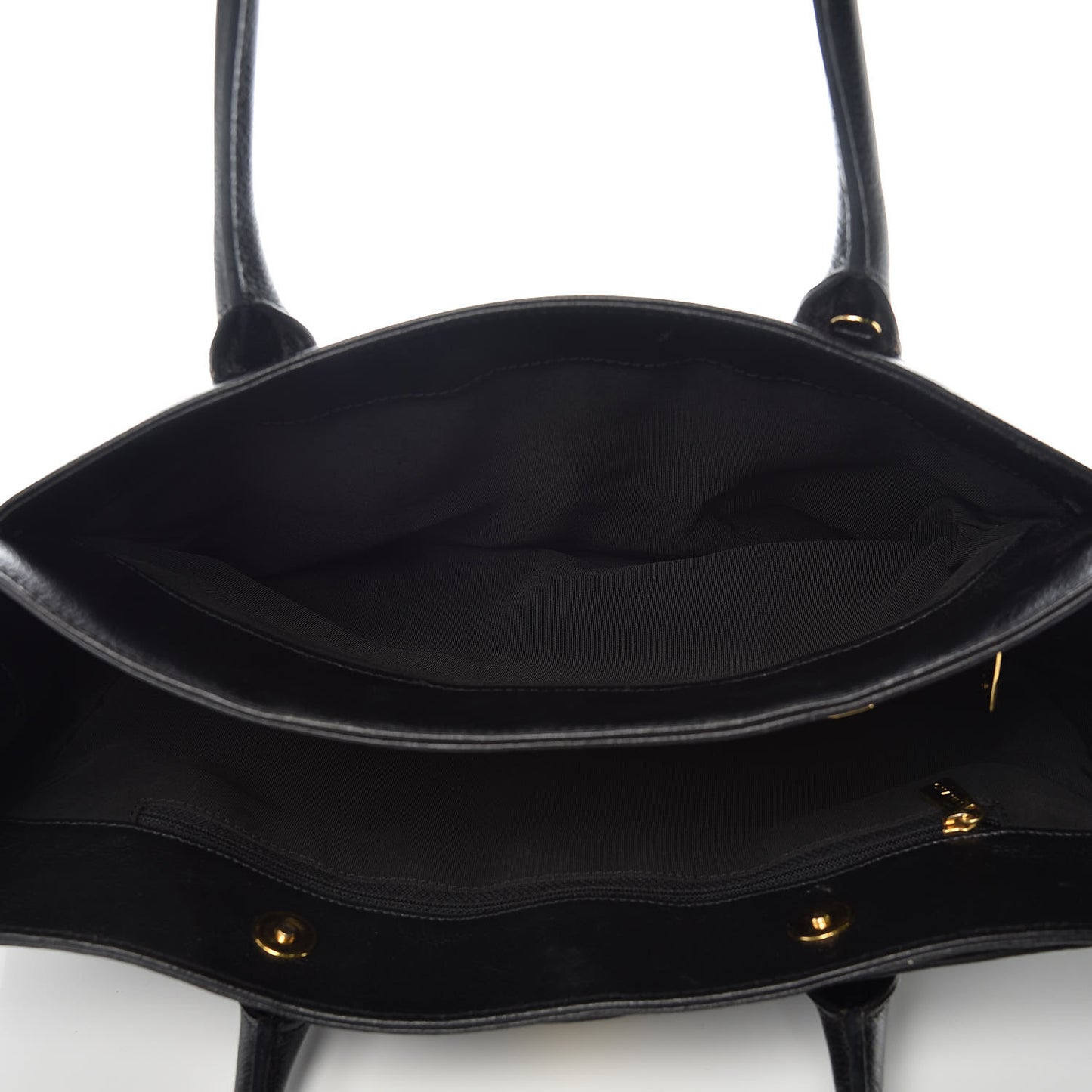 Calfskin Cerf Executive Shopper Tote Black
