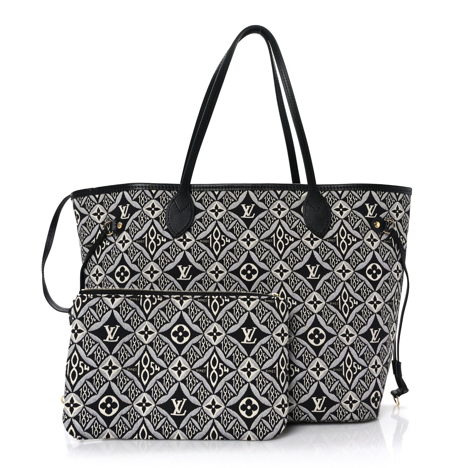 Louis Vuitton Jacquard Since 1854 Neverfull MM Grey 2 of 8