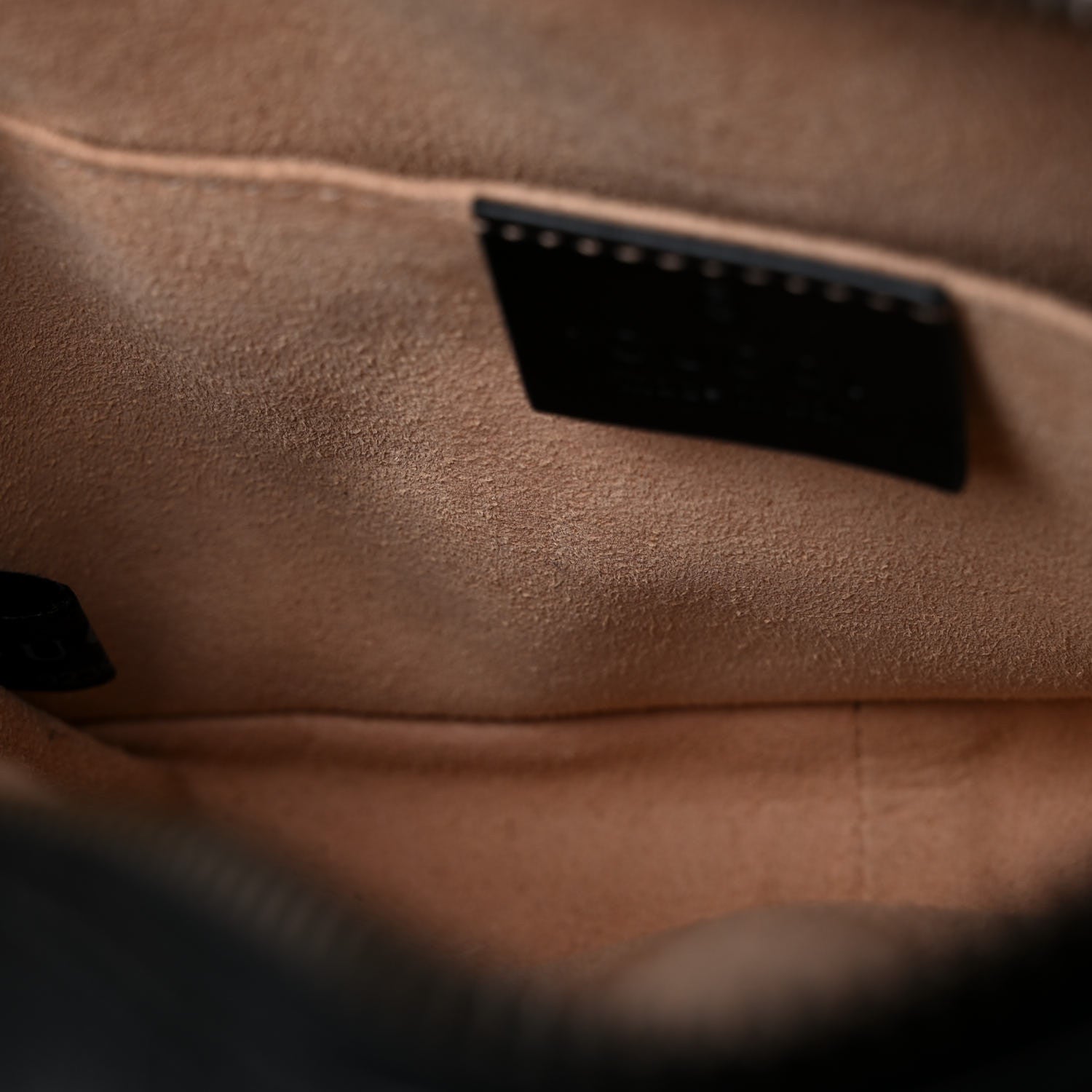 Gucci Calfskin Matelasse Mini GG Marmont Chain Shoulder Bag Black 12 of 17