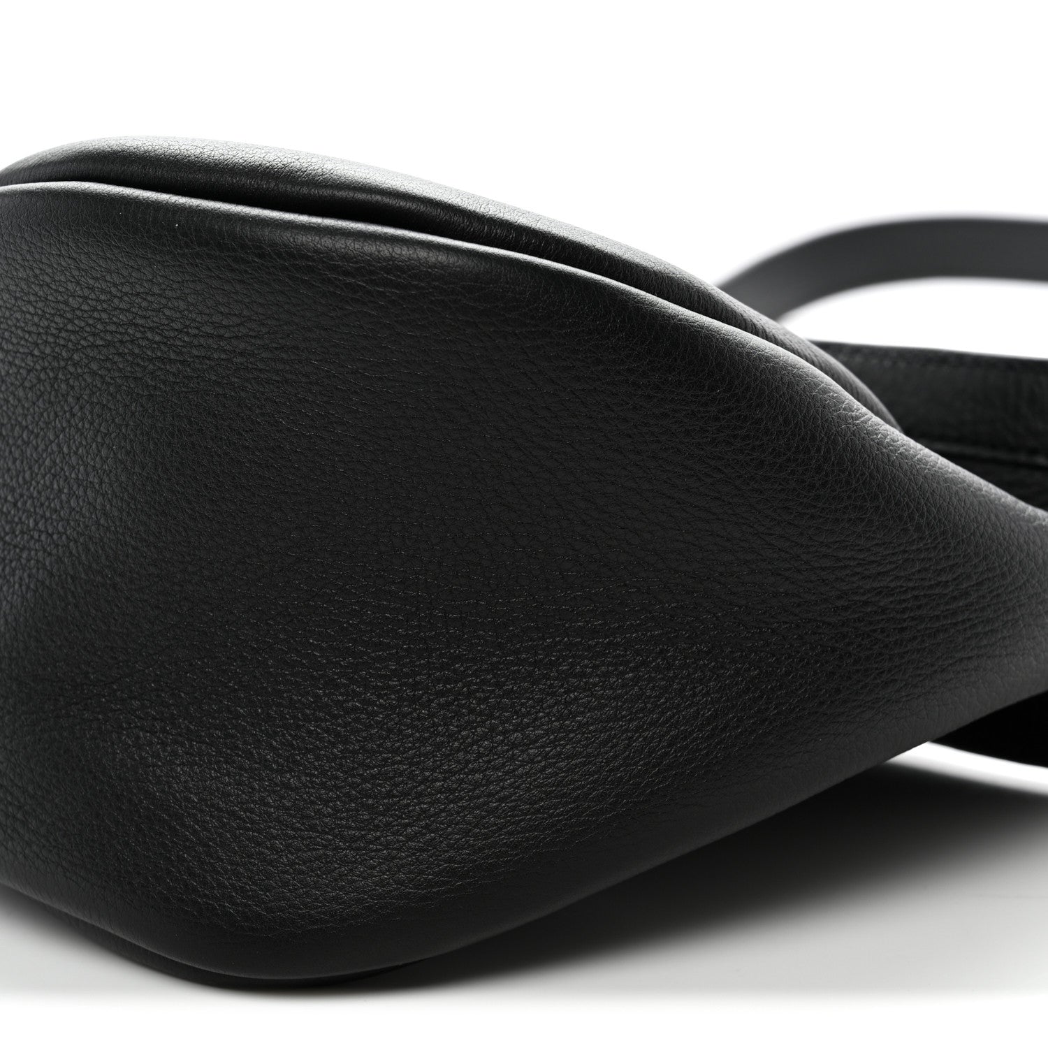 The Row Grained Calfskin Small Slouchy Banana Bag Black 10 of 10