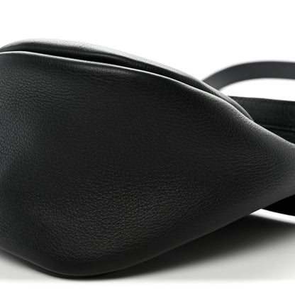 The Row Grained Calfskin Small Slouchy Banana Bag Black 10 of 10