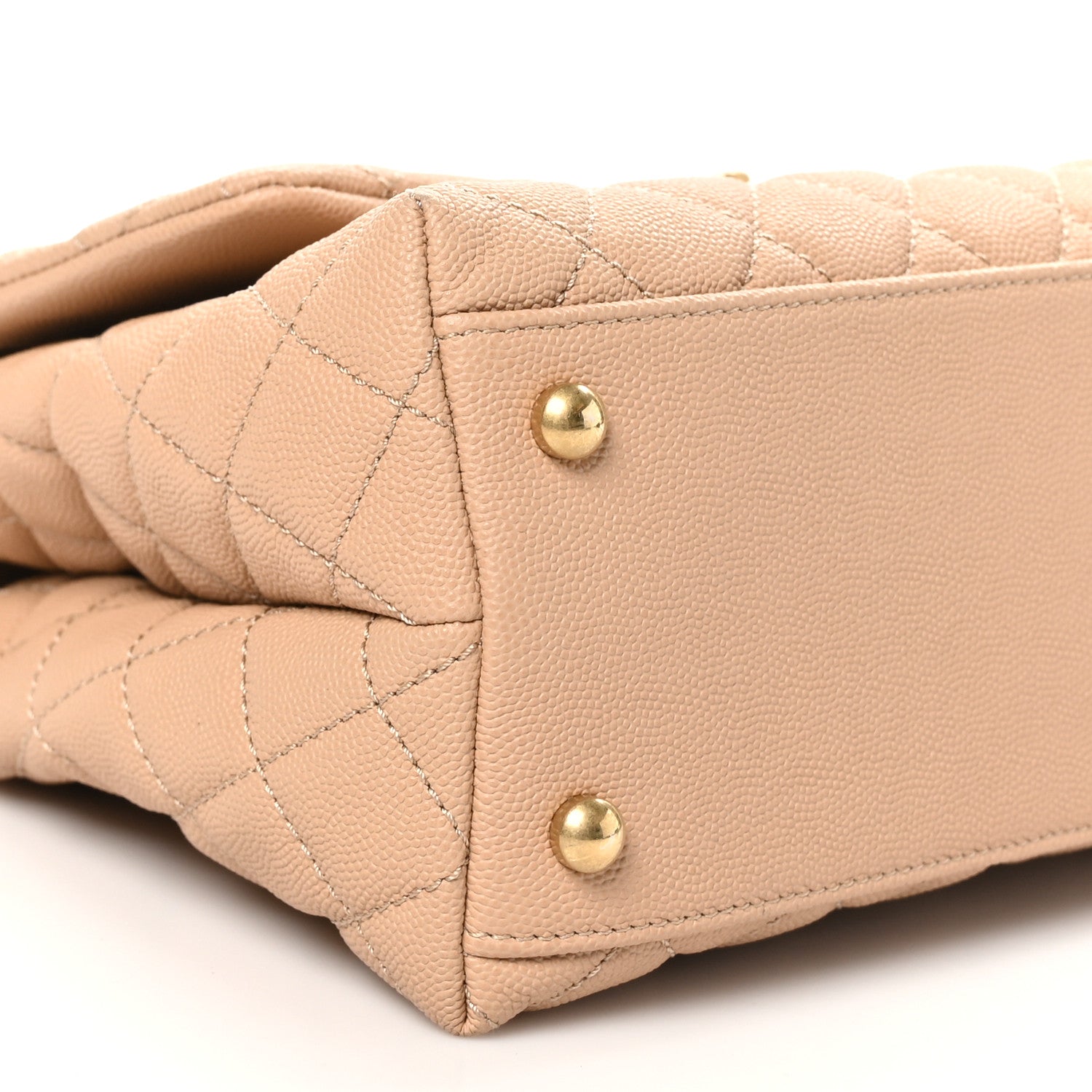 Chanel Caviar Lizard Embossed Quilted Small Coco Handle Flap Beige 9 of 11