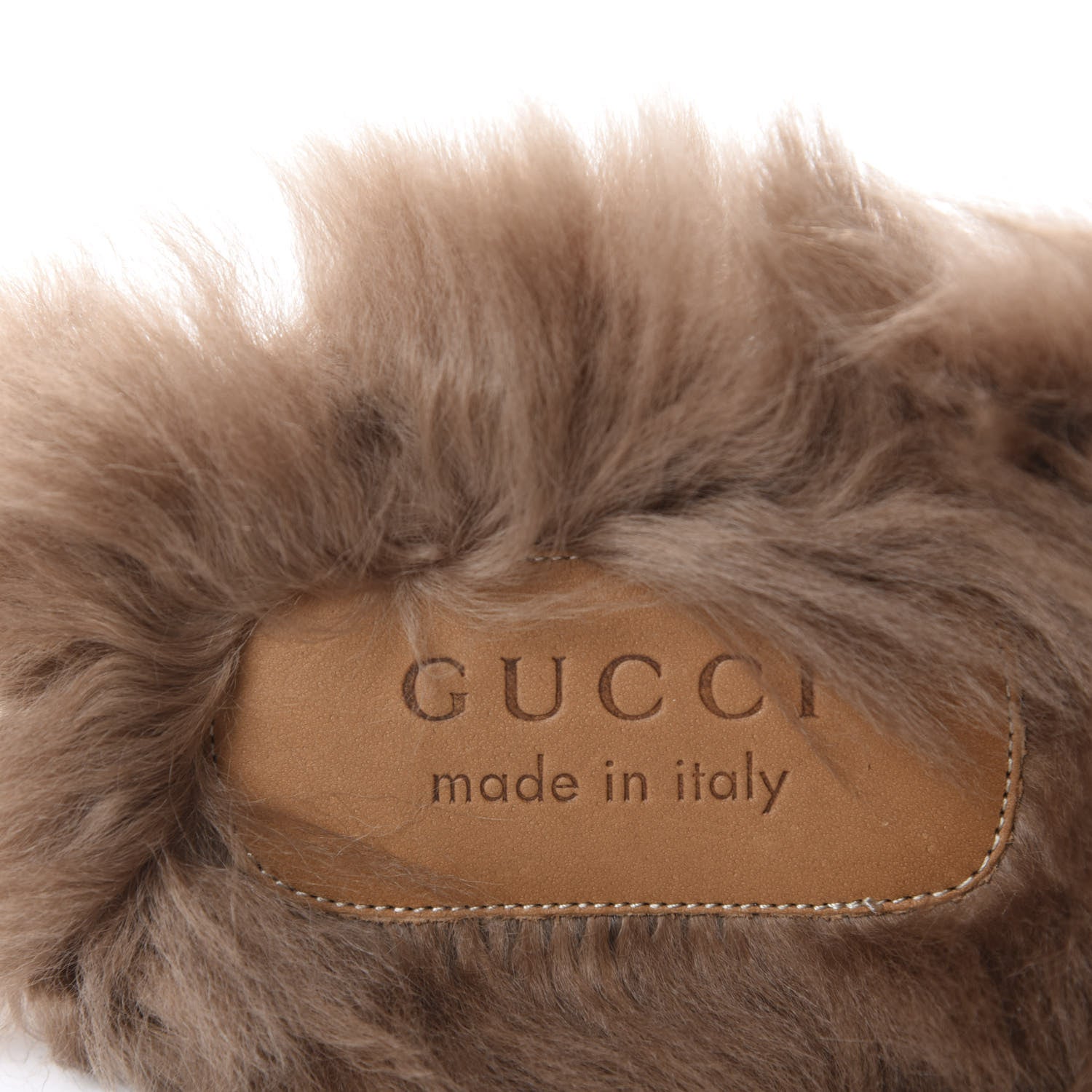 Gucci Goatskin Fur Web GG Tiger Embroidered Mens Princetown Slippers 9.5 Black 8 of 8