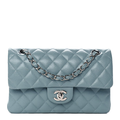 Chanel Caviar Quilted Small Double Flap Light Blue 1 of 11