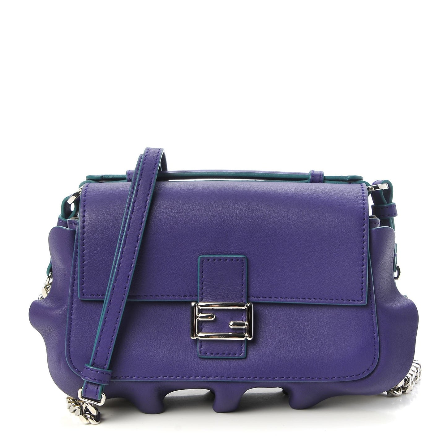 Vitello Dolce Waves Tri-Color Micro Double Baguette Purple Banana Mostarda