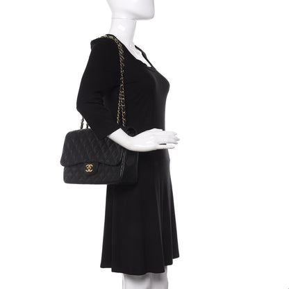 Chanel Caviar Quilted Jumbo Single Flap Black 2 of 10