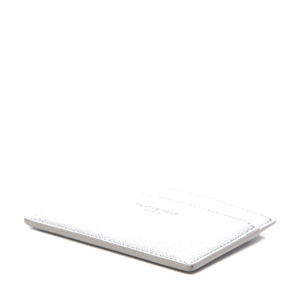 Saint Laurent Grain De Poudre Card Case Argento 4 of 9