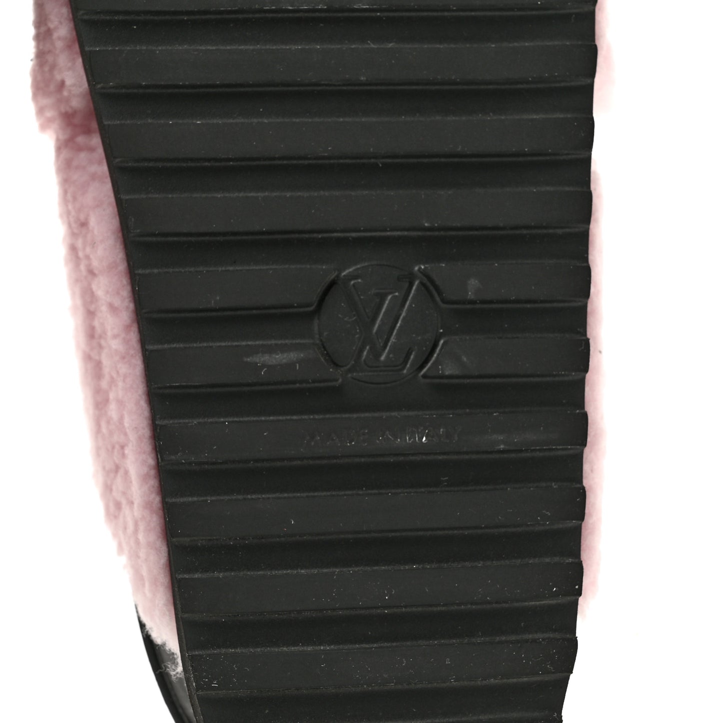 Shearling Calfskin Paseo Flat Comfort Sandal 38 Pink
