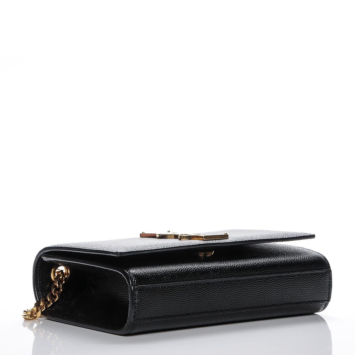 Saint Laurent Grain De Poudre Small Monogram Kate Satchel Black 4 of 6