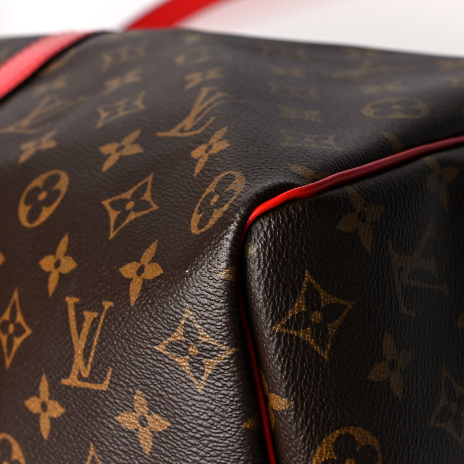 Louis Vuitton Calfskin Monogram Keepall Bandouliere 50 Coquelicot 10 of 12