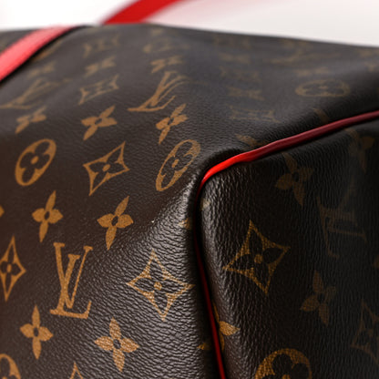 Louis Vuitton Calfskin Monogram Keepall Bandouliere 50 Coquelicot 10 of 12