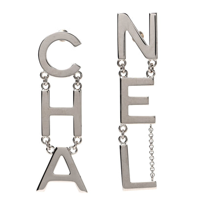 Chanel Metal Cha-Nel Logo Drop Earrings Gold 1 of 4