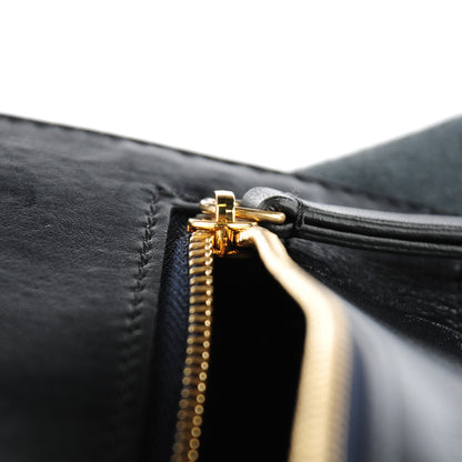 Celine Lambskin Horizontal Cabas Black 9 of 10