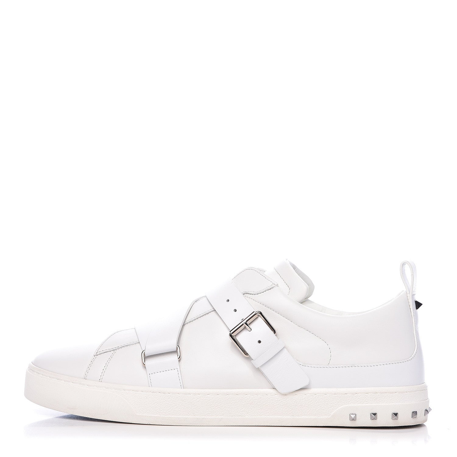 Valentino Garavani Calfskin Mens V Punk Low Top Sneakers 47 White 1 of 11
