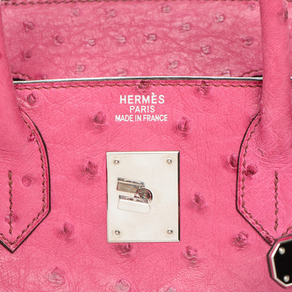 Hermes Ostrich HAC Birkin 32 Fuchsia 17 of 28