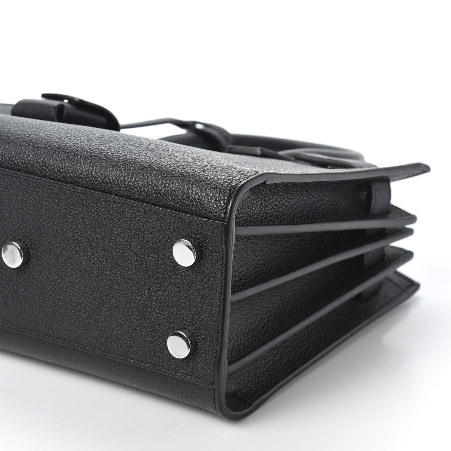 Saint Laurent Grained Calfskin Nano Sac De Jour Black 6 of 9