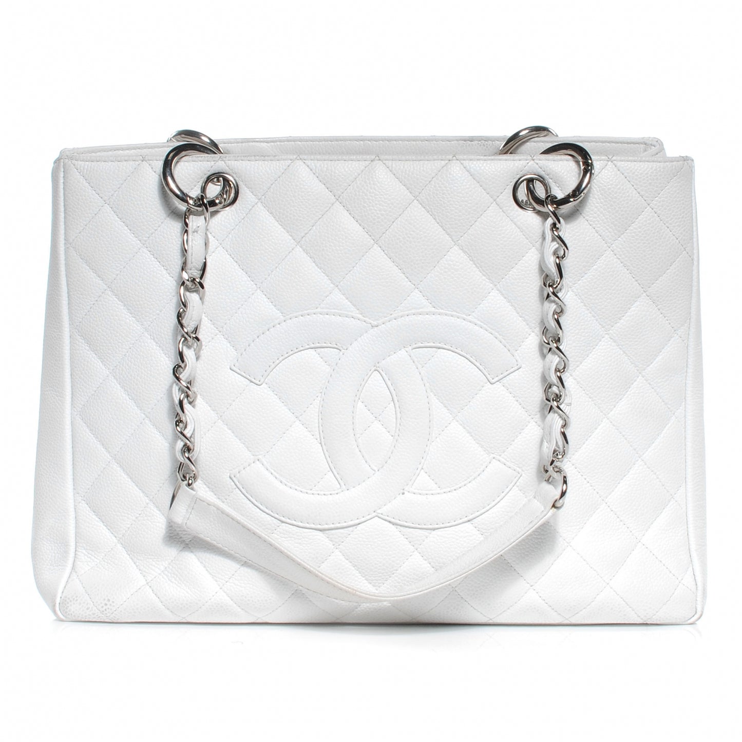 Caviar Grand Shopping Tote GST White