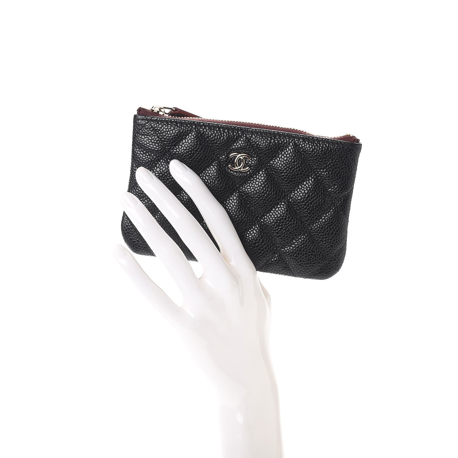 Chanel Caviar Quilted Small Cosmetic Case Black 2 of 8