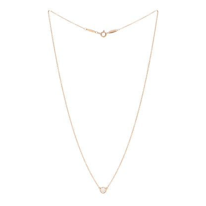 Tiffany 18K Rose Gold Diamond .25ct Elsa Peretti Diamonds by the Yard Pendant Necklace 3 of 6