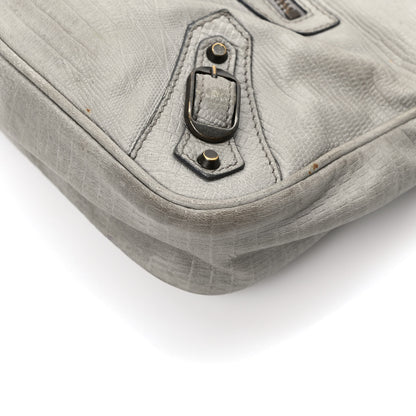 Balenciaga Agneau Lizard Embossed Classic Hardware Hip Gris Clair 12 of 15