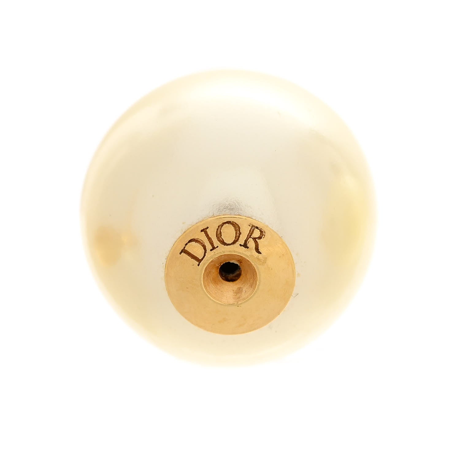 Christian Dior Pearl Crystal Mise En Dior Logo Tribal Earrings Gold 4 of 5